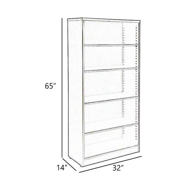 Benjara Vin 65 in. Tall Mahogany Red Wood and Fused Melamine 5