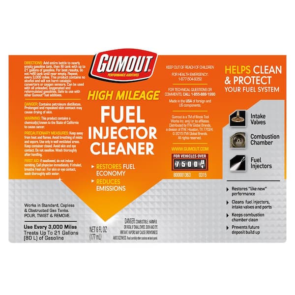Gumout 6 oz. High Mileage Fuel Injector Cleaner 510013 - The Home Depot
