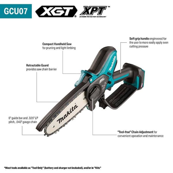 Makita 40V max XGT Brushless Cordless Battery 6 in. Pruning