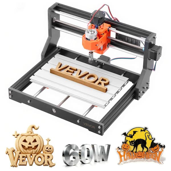 3018 CNC Router Machine, 60W Spindle, 3-Axis Wood Engraving Milling Machine, with 300 x 180 x 40 mm Working Area