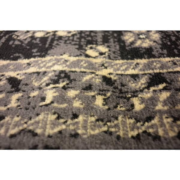 Unique Loom Oasis Taftan Gray 3' x 16' 5 Runner Rug