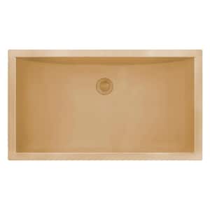 Ariaso 30 in. x 14 in . Bathroom Sink in Brushed Gold/Yellow Polished Brass