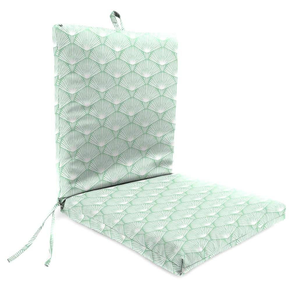 44 in. L x 21 in. W x 3.5 in. T Rectangular Outdoor Dining Chair Cushion in Lugana Seagreen price history on PriceWatchPro