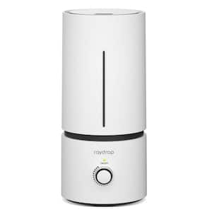 0.45 Gal. Cool Mist Quiet Ultrasonic Humidifier for Home, Bedroom Nightstand with Auto Shut Off in White