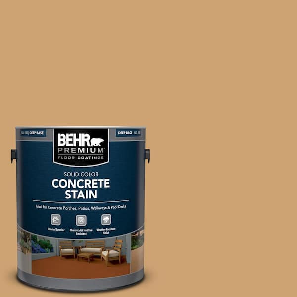 BEHR PREMIUM 1 gal. #PFC-29 Gold Torch Solid Color Flat Interior/Exterior Concrete Stain