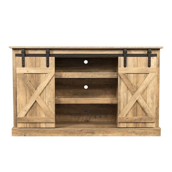 Unbranded 53.94 in. Oak TV Stand Fits Up To 65 in.