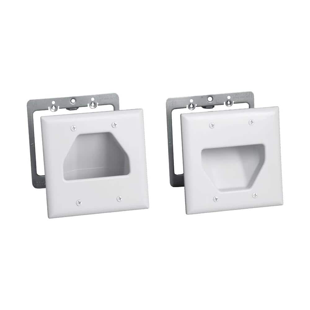 Flat Panel TV Cable Organizer Kit with Mounting Brackets for Concealing AV 