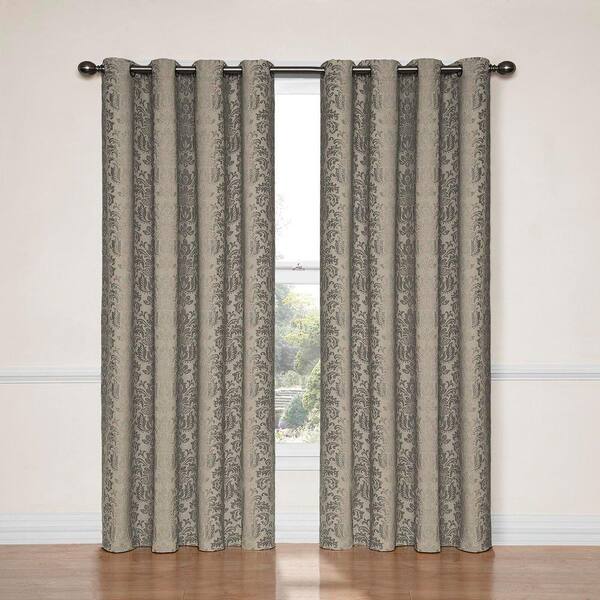 Eclipse Black Medallion Thermal Blackout Curtain - 52 in. W x 63 in. L