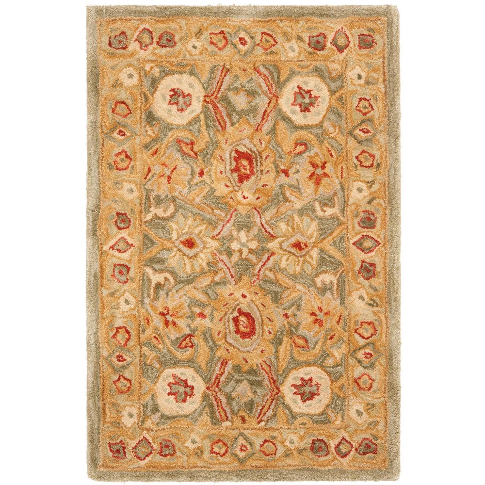Anatolia 2' x 3' Brown and Ivory Hand Tufted Wool Area Rug