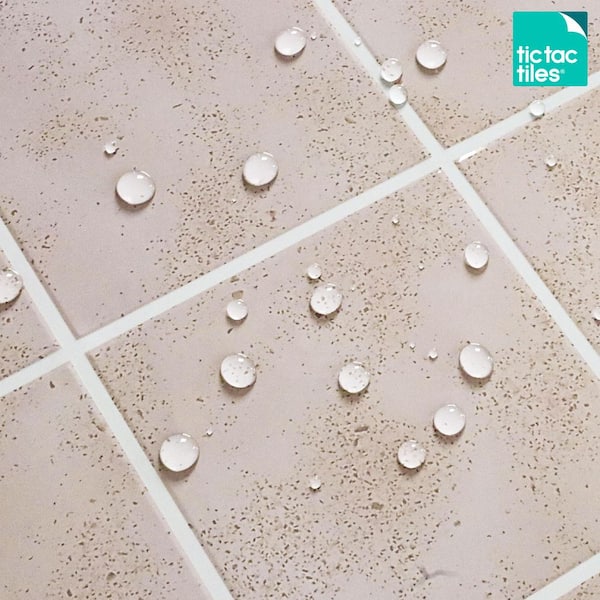 Thicker Marmo Travertine Decorative Square Wall Tile Backsplash 12 in. x 12 in. PVC Peel and Stick Tile (10 sq.ft./pack)