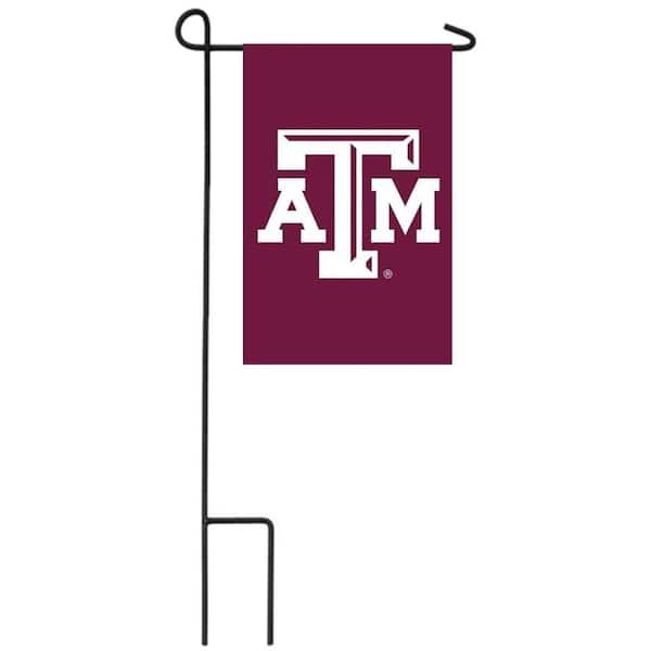 1 ft. x 1-1/2 ft. Texas A&M University 2-Sided Garden Flag with 3-2/3 ft. Metal Flagpole
