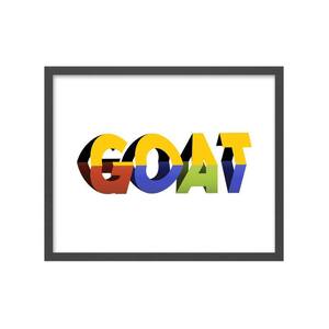 Framed Giclee Typography Art Print 42 in. x 34 in.