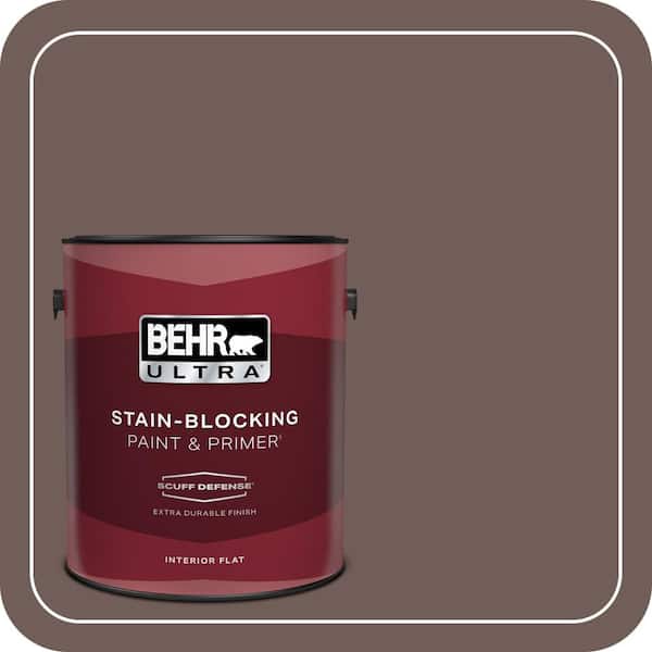 BEHR ULTRA 1 gal. #750B-6 Tree Bark Extra Durable Flat Interior Paint & Primer
