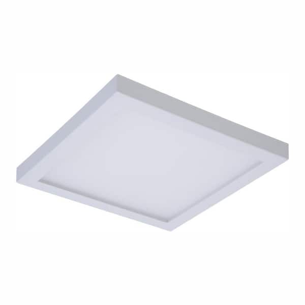 Halo SMD 4 in. 4000K Cool White Integrated LED Recessed Square Surface Mount Ceiling Light Trim with 90 CRI