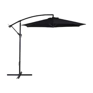 9 ft. Cantilever Tilt Patio Umbrella in Black