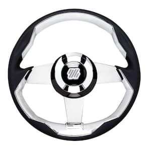 Steering Wheel - Silver Spokes with Black Grip