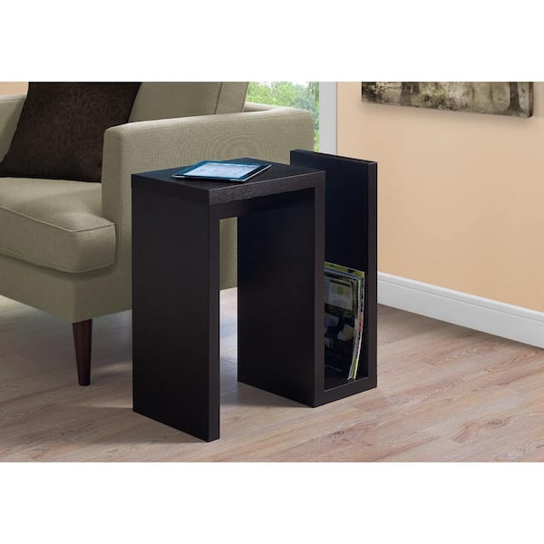 Unbranded Espresso 24 in. H End Table
