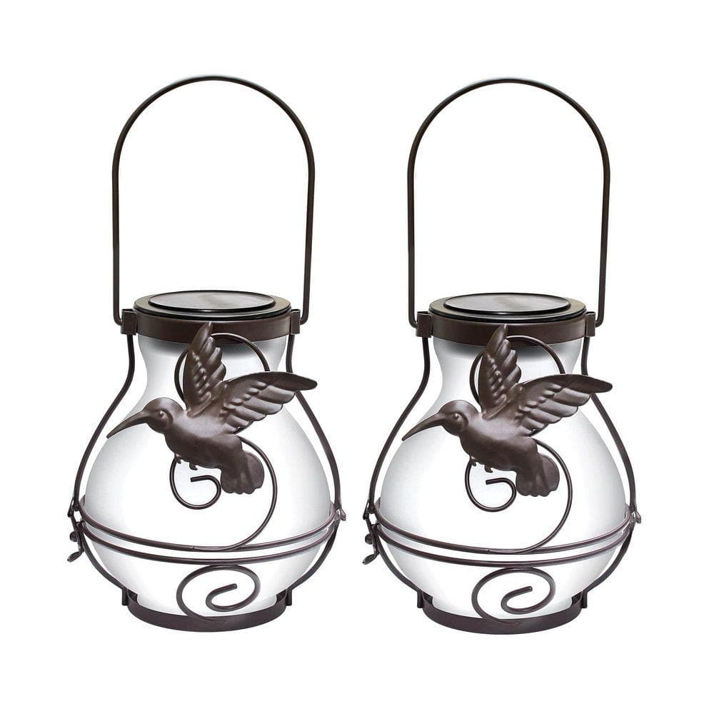 FAWEY TRED INC 2-Pack Solar Flickering Flame Lights, Hanging Solar