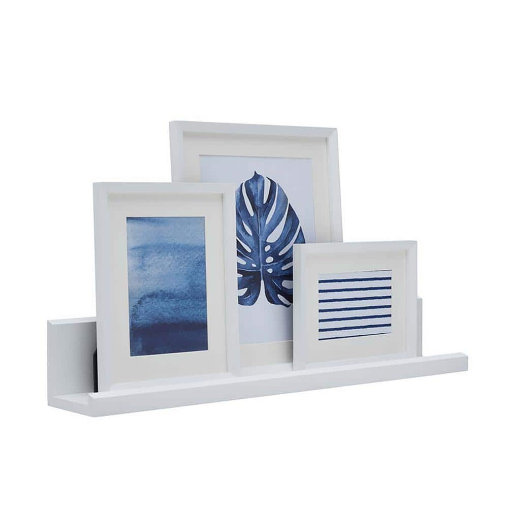 Melannco White Ledge Frame Set (Set of 4)