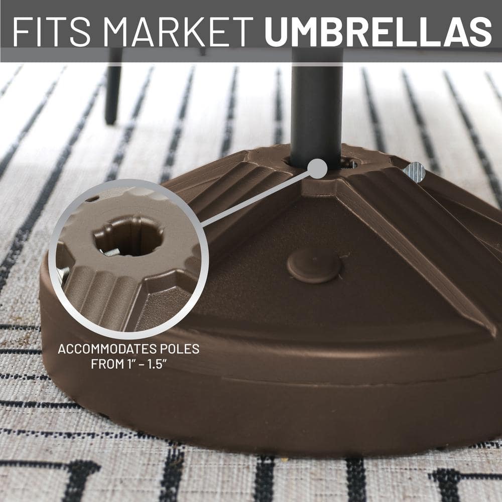 Bronze Fillable Concrete Patio Umbrella Base