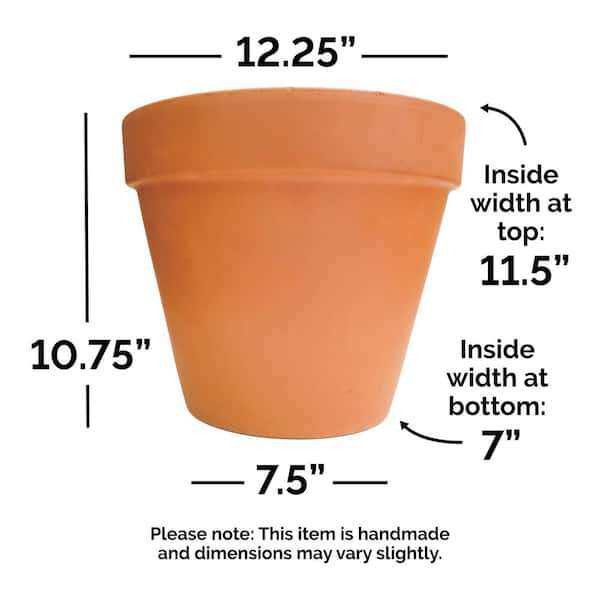 Vigoro 12 in. Medium Terra Cotta Clay Pot 100043019