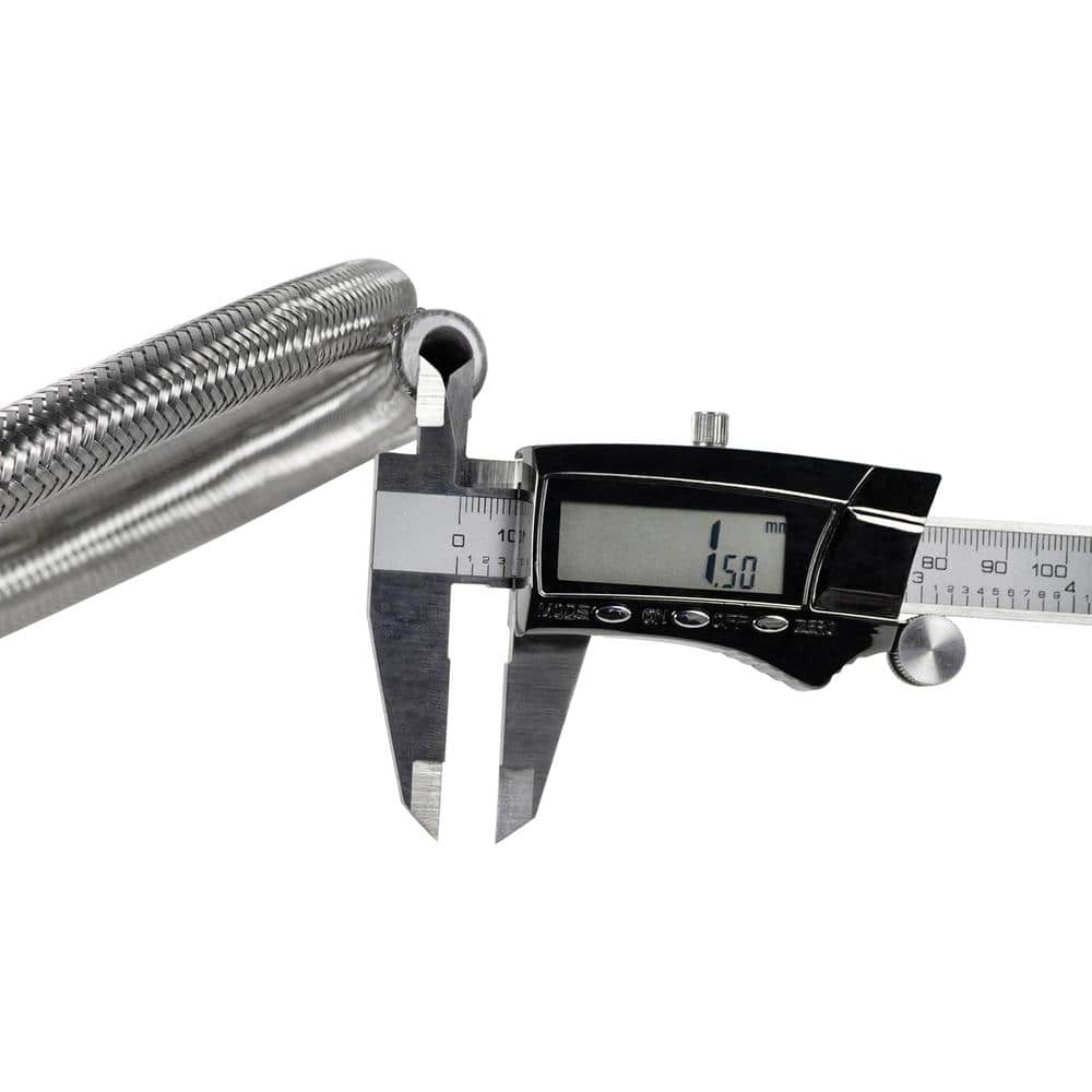 6-Foot Stainless Steel Washing Machine Hose with Brass Fittings