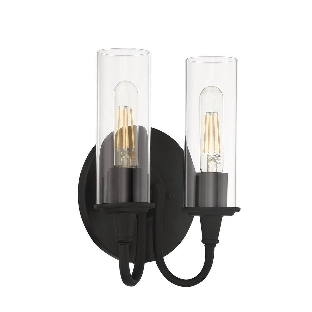 Espresso Brown Cylinder Dimmable Vanity Sconce