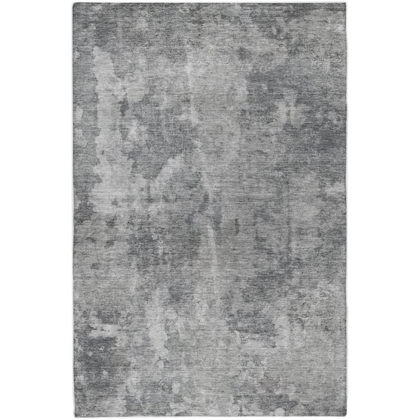 Dream Shag Premium Machine Washable Abstract ADS573 Gray 10 ft. x 14 ft. Area Rug