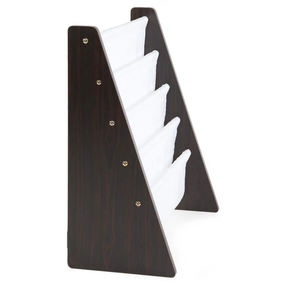 Espresso Collection Espresso/White Kids Book Rack Storage Bookshelf