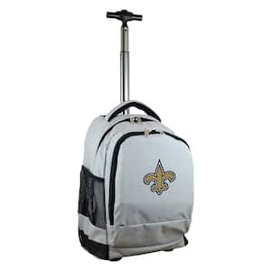 NFL New Orleans Saints Wheeled Premium Backpack in Gray