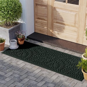 WaterHog Boxwood Evergreen 22 in. x 60 in. PET Polyester Indoor Outdoor Doormat Runner