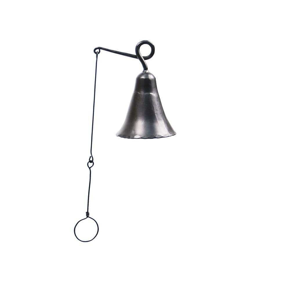 Small Graphite Wrought Iron Indoor/Outdoor Knocker Bell