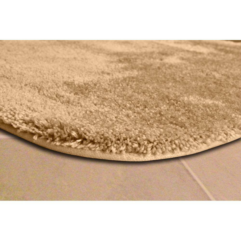 Luxury Ultra Plush Beige Nylon Bath Rug Set