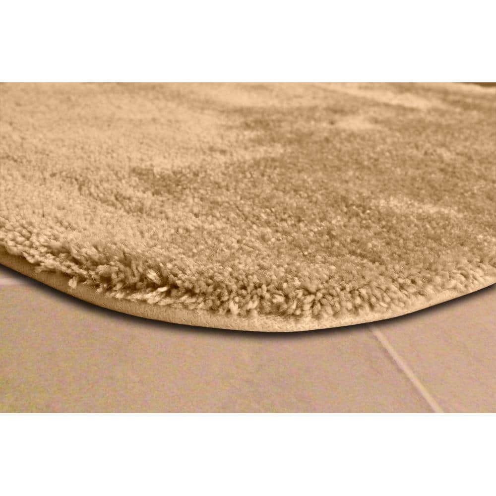 Linen Ultra Plush Washable Nylon 3-Piece Bathroom Rug Set