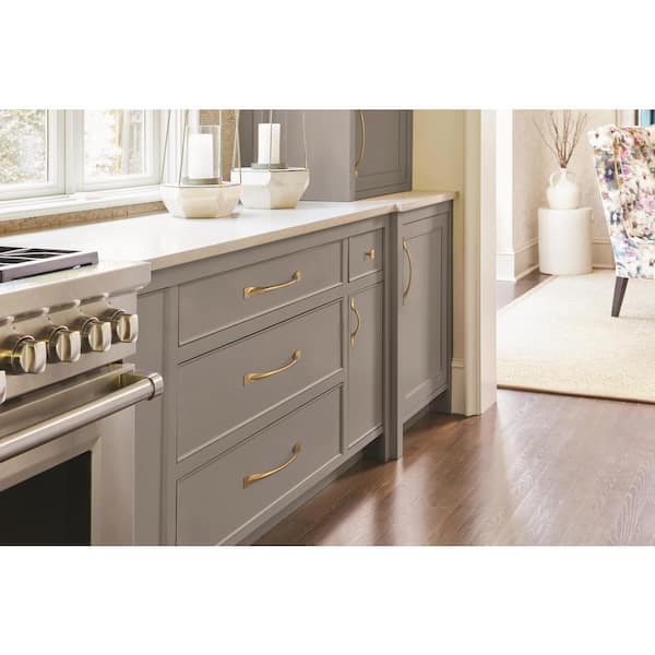 Uprise 7-9/16 in. (192mm) Modern Champagne Bronze Arch Cabinet Pull