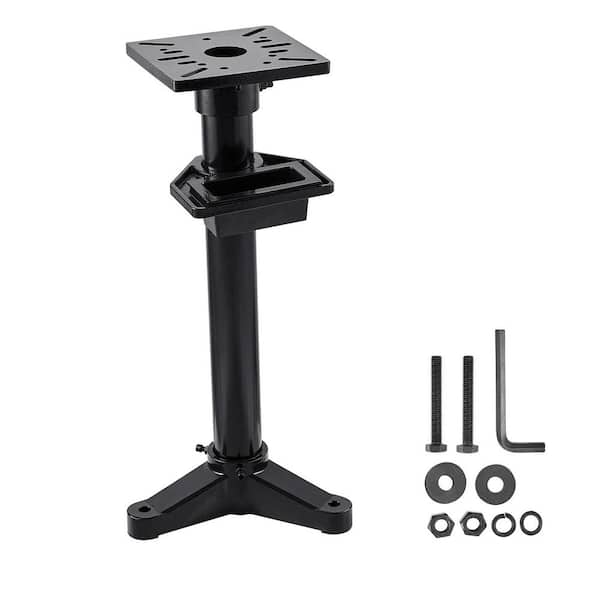 Bench Grinder Stand, Heavy-Duty Bench Grinder and Vise Floor Pedestal with 10.6 in. x 10.6 in. Mounting Plate