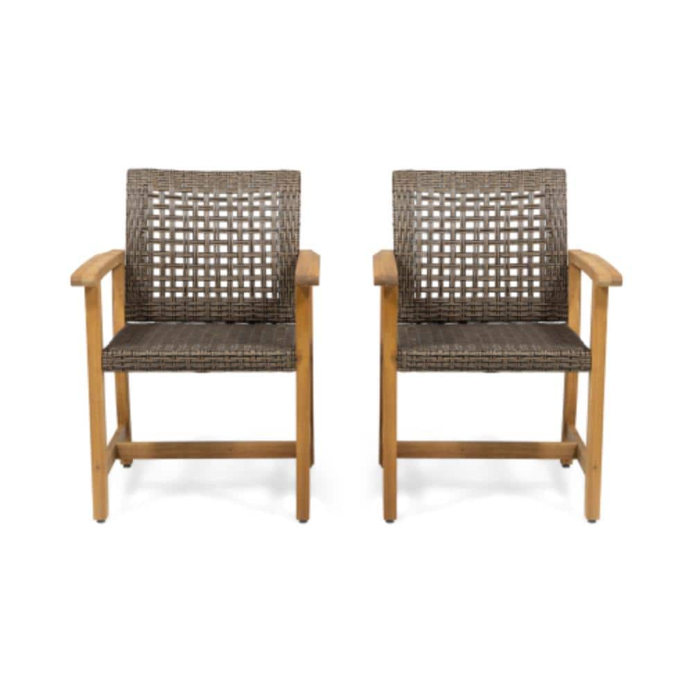 Set of 2 Acacia Wood Outdoor Dining Chairs, Weather Resistant price history on PriceWatchPro