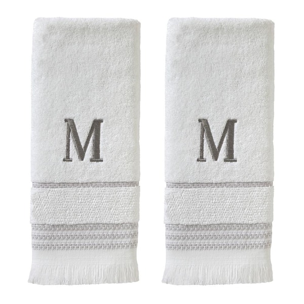 SKL Home Casual Monogram Letter X Bath Towel, white, cotton W453800080X103  - The Home Depot