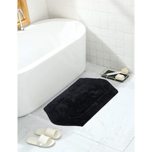 Waterford Collection 100% Cotton Tufted Bath Rug, 17 in. x24 in. Rectangle, Black