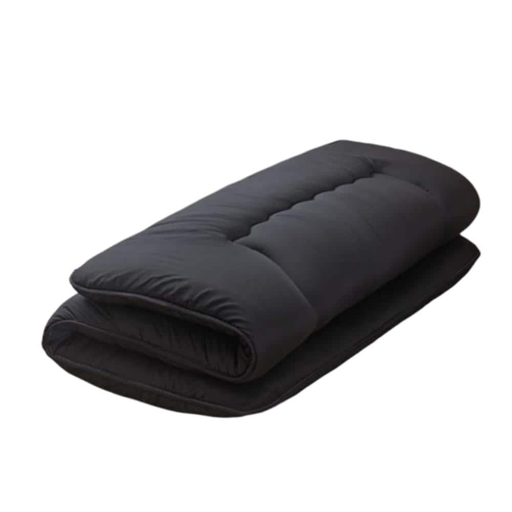 "80""L x 60""W x 4""Th Black Japanese Floor Mattress Futon Mattress, Tatami Mat Sleeping Pad, Foldable Roll Up Mat" price history on PriceWatchPro