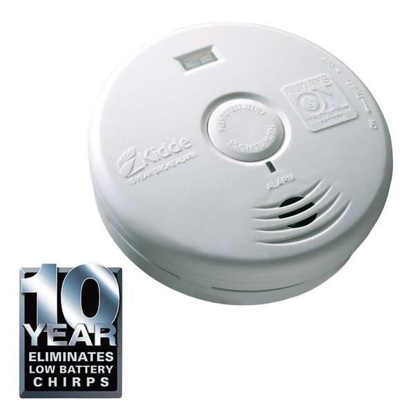 Kidde Worry Free 10-Year Sealed Battery Smoke Detector with Safety Light