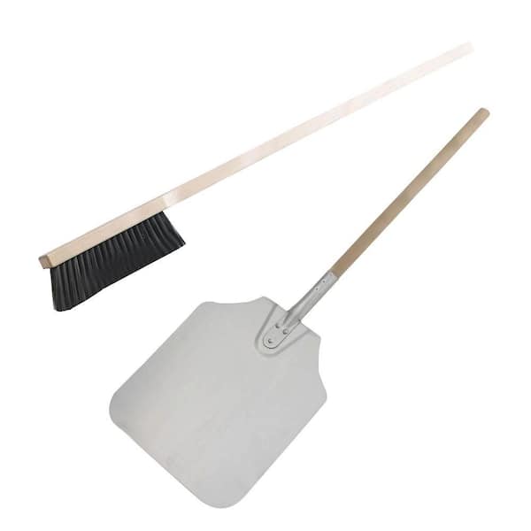 SLRINTL 2-Piece Pizza Peel with Cleaning Brush