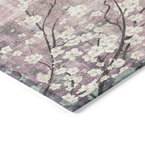 Chantille Machine Washable Indoor/Outdoor Abstract ACN2248 Blush 1 ft. 8 in. x 2 ft. 6 in. Accent Rug