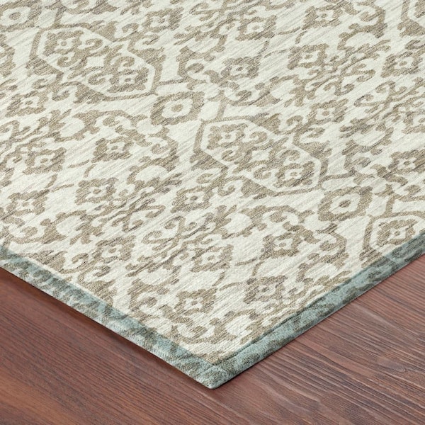 Chantille Machine Washable Indoor/Outdoor Abstract ACN2787 Ivory 2 ft. x 7 ft. Runner Rug