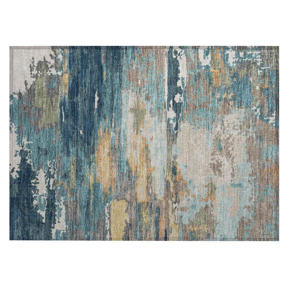 Chantille Machine Washable Indoor/Outdoor Abstract ACN2995 Teal 2 ft. x 3 ft. Accent Rug price history on PriceWatchPro