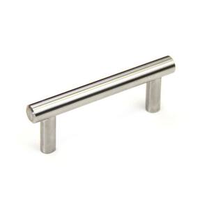Euro 3 in. (76 mm) Center-to-Center Solid Stainless Steel Drawer Pull Cabinet Handle (50-Pack)