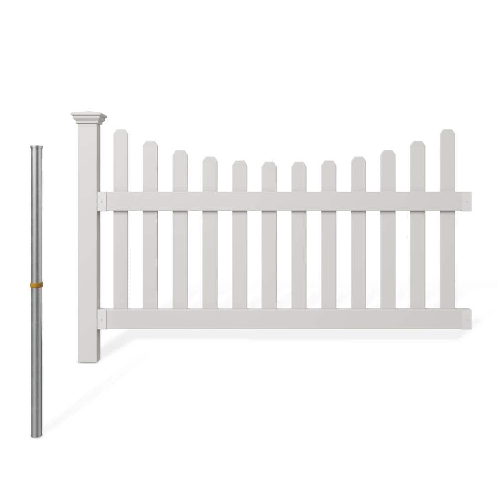 WamBam Fence 3.5 ft. H x 6 ft. W No Dig All American Scallop Top