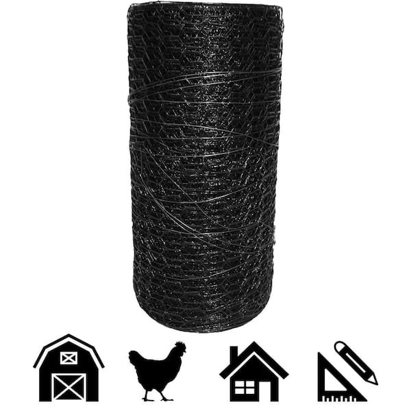 Everbilt 3/4 in. Mesh x 3 ft. x 25 ft. Green PVC Coated Poultry Fence  889241EB - The Home Depot