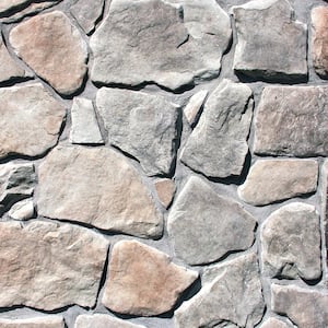 Easy Stack 1.5 in. to 4 in. x 5 in. to 9 in. Gray Hill Mortared on Concrete Field Stone Flat Stone 150 sq. ft. Crated