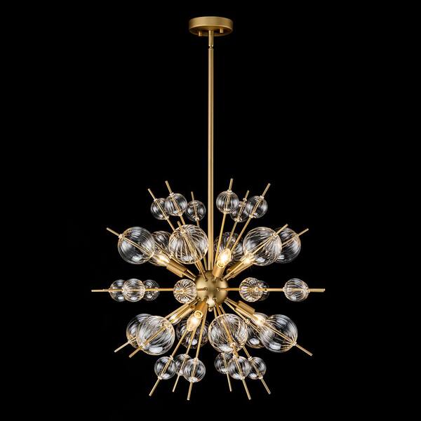 BABEL ペンダントライト ゴールド Rennnsan Cecilia 6-Light Brushed Gold Glam Sputnik Cluster Clear